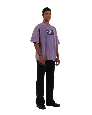 "Lost in time" acid washed oversized T-shirt
