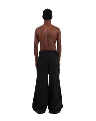 "Eclipse elegance" wide flared denim trousers