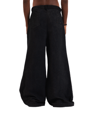 "Eclipse elegance" wide flared denim trousers