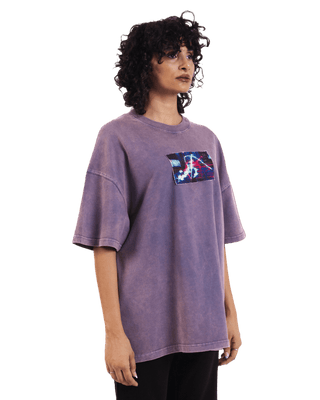 "Lost in time" acid washed oversized T-shirt