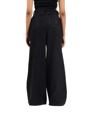 "Eclipse elegance" wide flared denim trousers