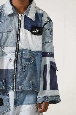 Upcycled denim jacket