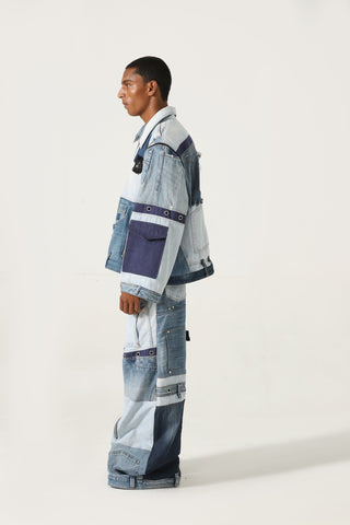 Upcycled denim jacket