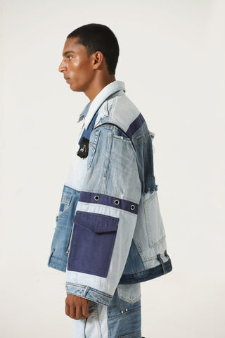 Upcycled denim jacket