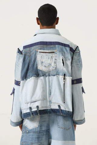 Upcycled denim jacket