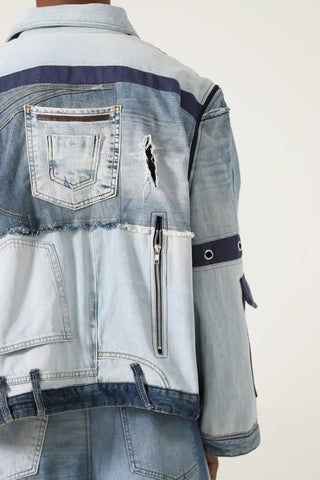 Upcycled denim jacket