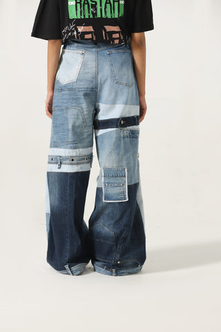 Recycled denim trousers