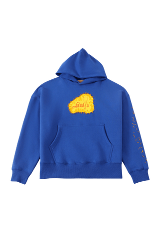 "Remembrance" royal blue printed hoodie