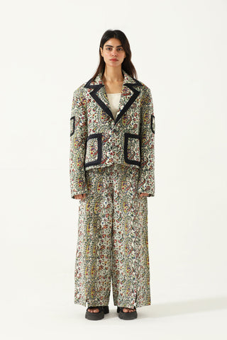 "Raj" hand block printed cropped jacket