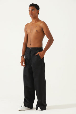 Silk rleaxed fit trousers