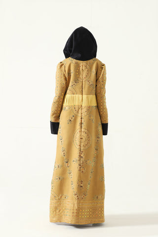 "Jungle queen" hand-embroidered gown