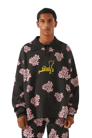 "Jasmine garden" knit sweatshirt