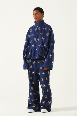 Hand embelished potli denim jacket