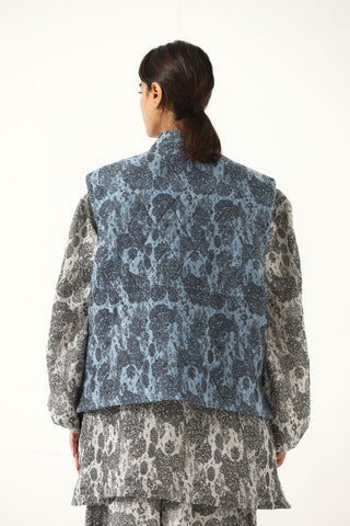 "Delhi" handwoven jacqaurd vest