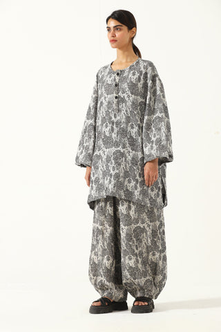 "Delhi" handwoven jacqaurd shirt