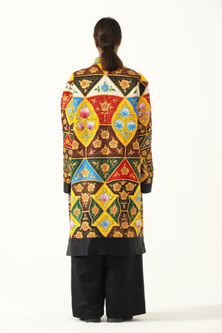 Hand painted naqaashi long coat