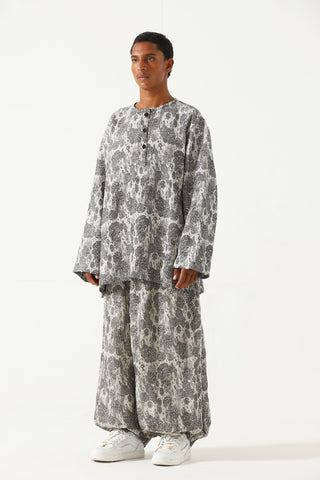 "Delhi" handwoven jacqaurd trousers