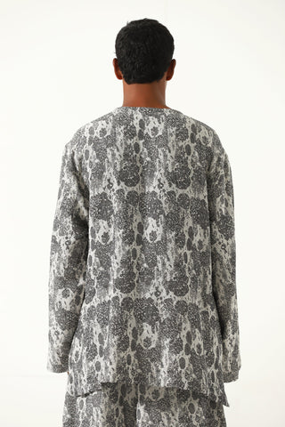 "Delhi" handwoven jacqaurd shirt
