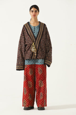 "Rajasthan" hand block print kimono