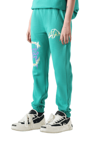 "The introspective vampire" sea green sweatpant