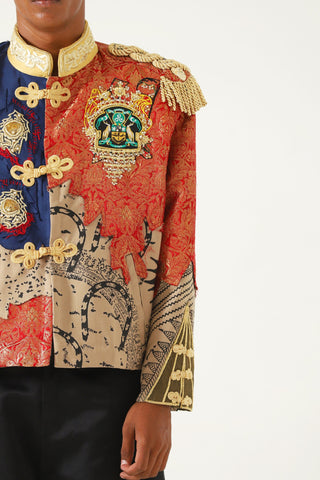 Abstract mixed media jacket