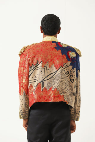 Abstract mixed media jacket