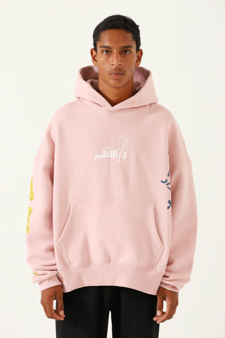 "Azaad" block print patchwork hoodie