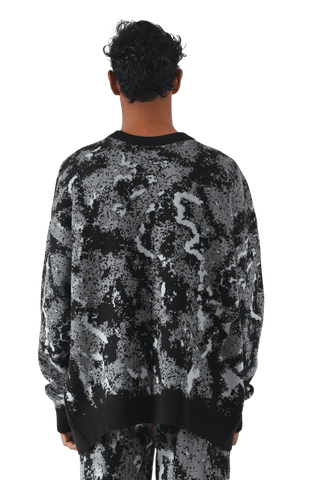 "Shadows" jacquard knit sweatshirt