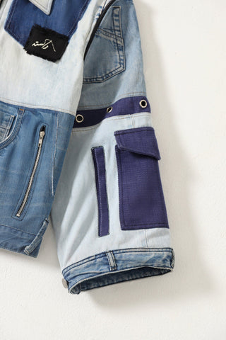 Upcycled denim jacket