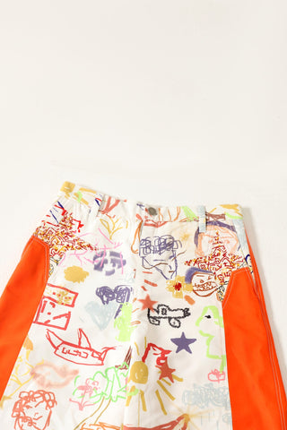 "Life is a doodle" printed trousers