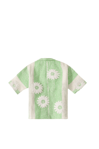 "Bahaar" puff print button-down