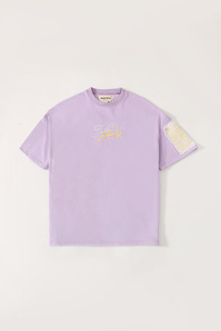 "My place" printed patchwork T-shirt