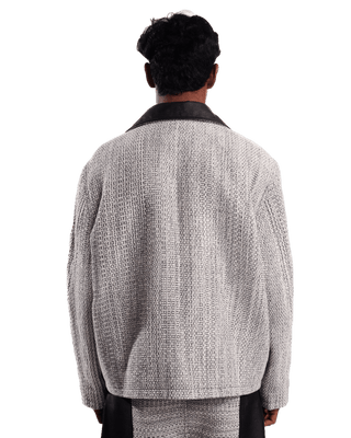 "Elvis in Lahore" leather paneled jacket