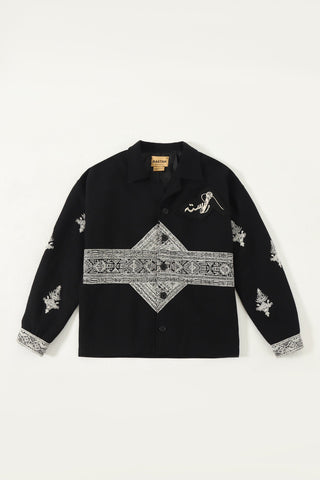 "Mulholland" hand-embroidered lightweight jacket