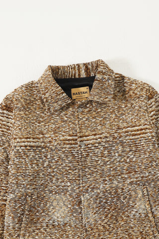 "Distorted verses" handwoven jacquard jacket