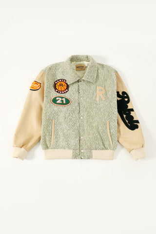 "Rastah rebels" varsity jacket
