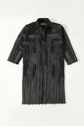 "Vegas in the dark" leather long coat