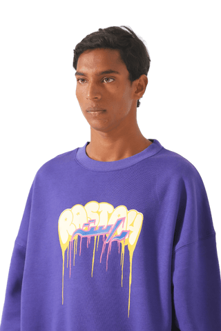 "All eyes on me" purple sweatshirt