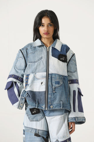 Upcycled denim jacket
