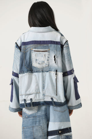 Upcycled denim jacket