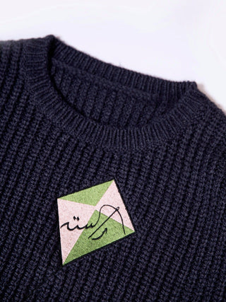 Play of wind chunky knit sweater
