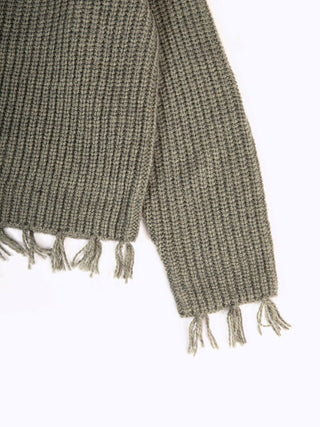 "Lahore" grey chunky knit sweater