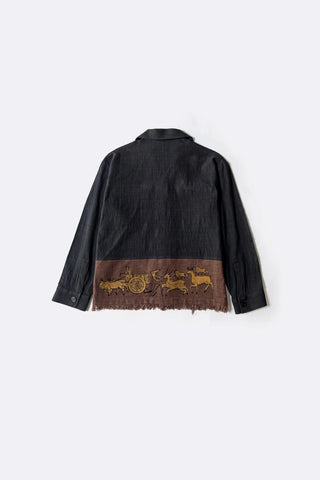 After alarm block printed shirt