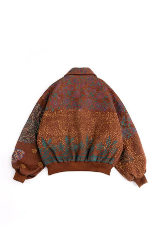 Heritage Block Print Bomber Jacket