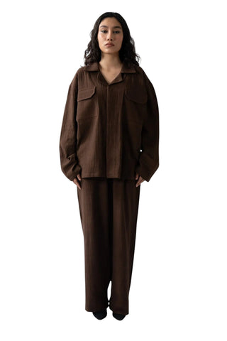 Brown Button-Down
