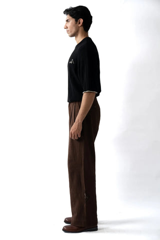 Black Knit Polo Sweater