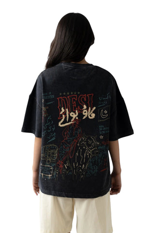 Cow Boy Acid Wash T-shirt