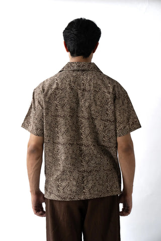 Brown Ajrak Button-down