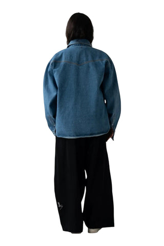Blue Wash Denim Button-Down