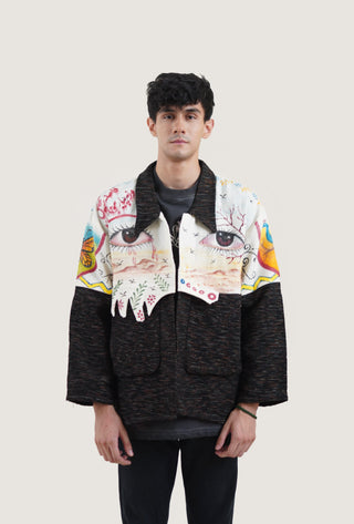 Dystopian Painted Dhaaba Jacket - Rastah